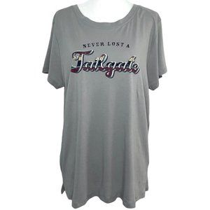 New C&C California Never Lost A Tailgate Short Sleeve Tee Grey Size Large